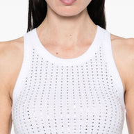 The Attico Embellished Tank Top - White