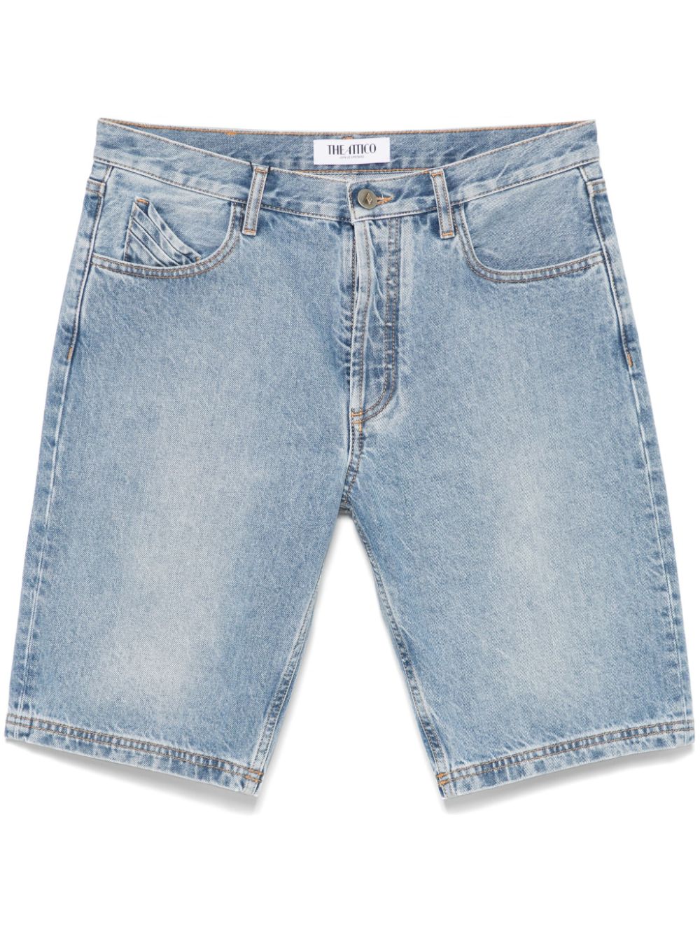 The Attico Denim Shorts Clear Blue