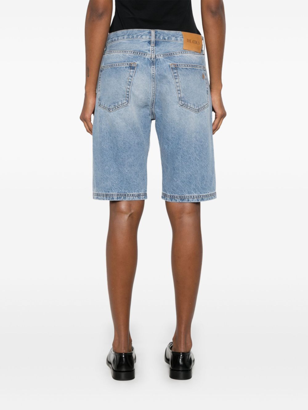 The Attico Denim Shorts Clear Blue