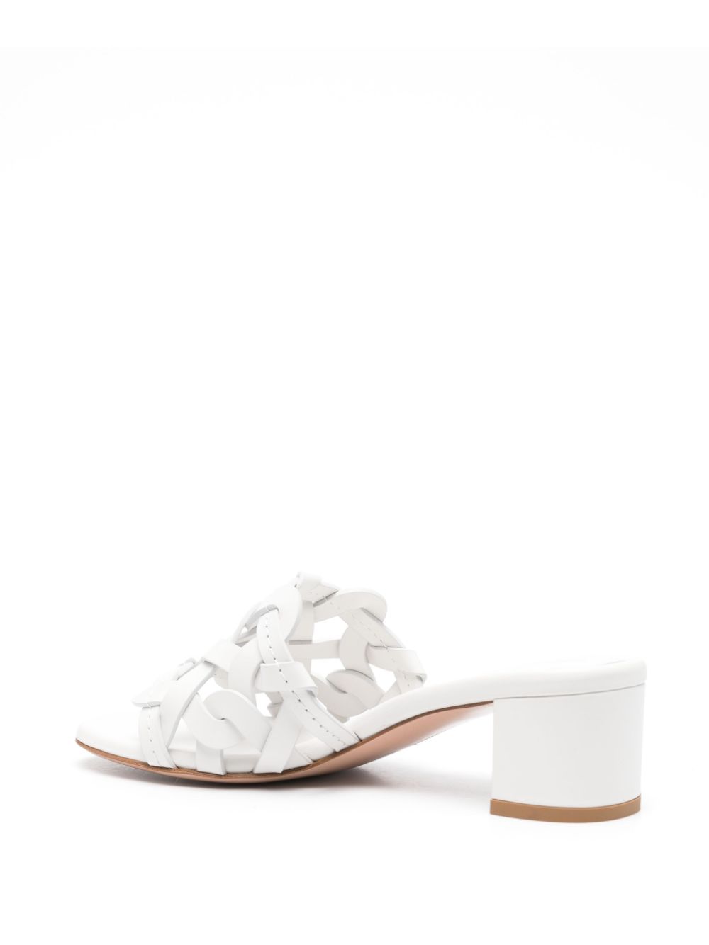Gianvito Rossi Leather Sandals In White