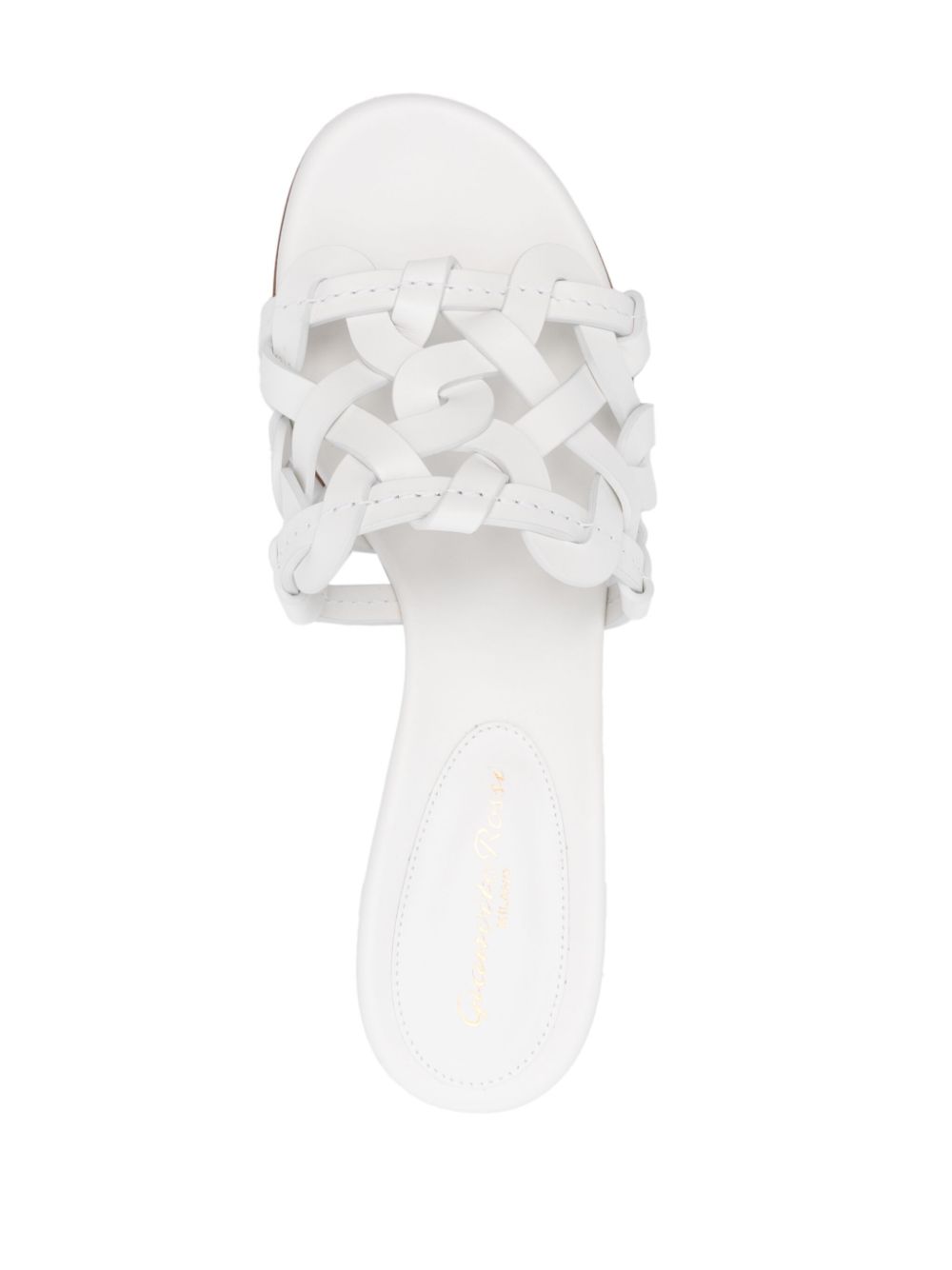 Gianvito Rossi Leather Sandals In White