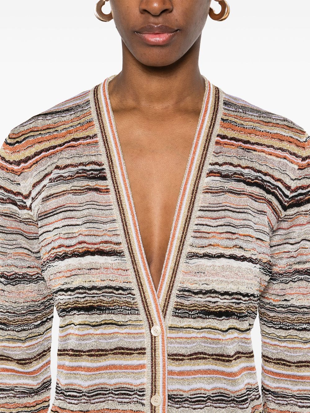 Missoni V-neck Cardigan Orange