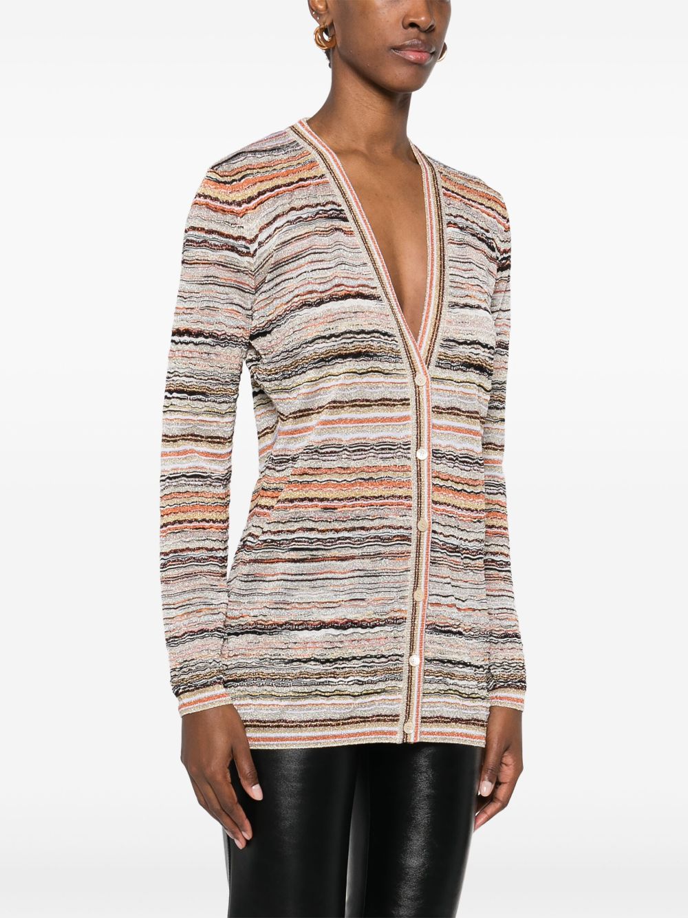 Missoni V-neck Cardigan Orange