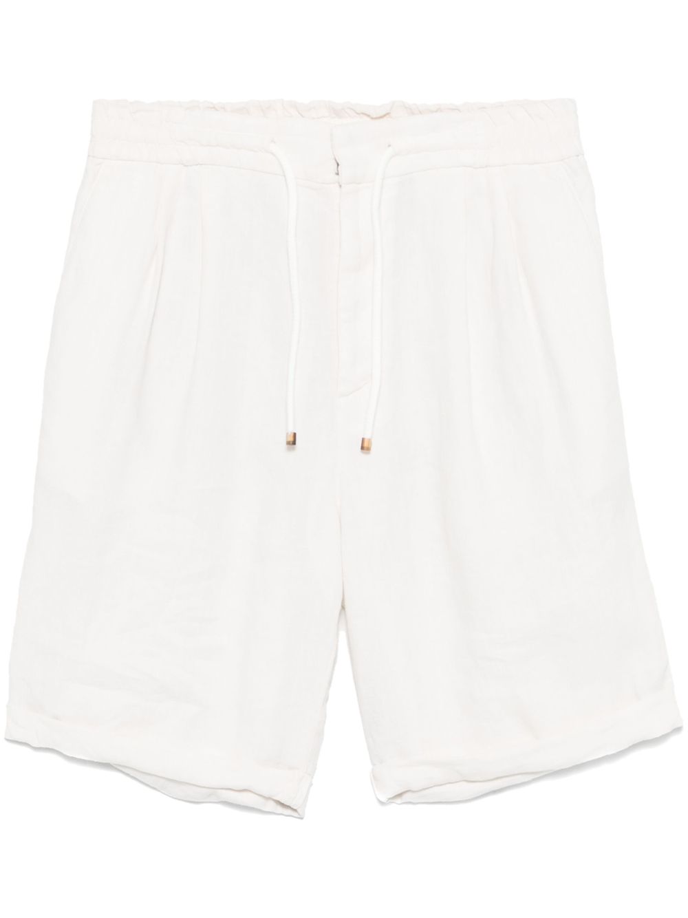Brunello Cucinelli Cuffed Shorts In White – Blush Lux