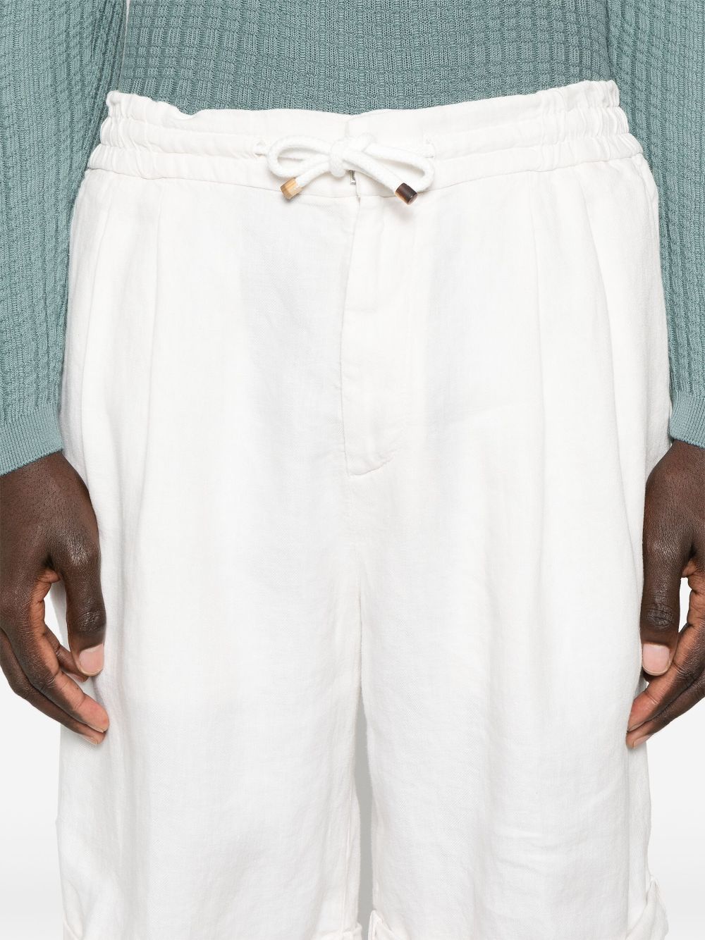 Brunello Cucinelli Cuffed Shorts White