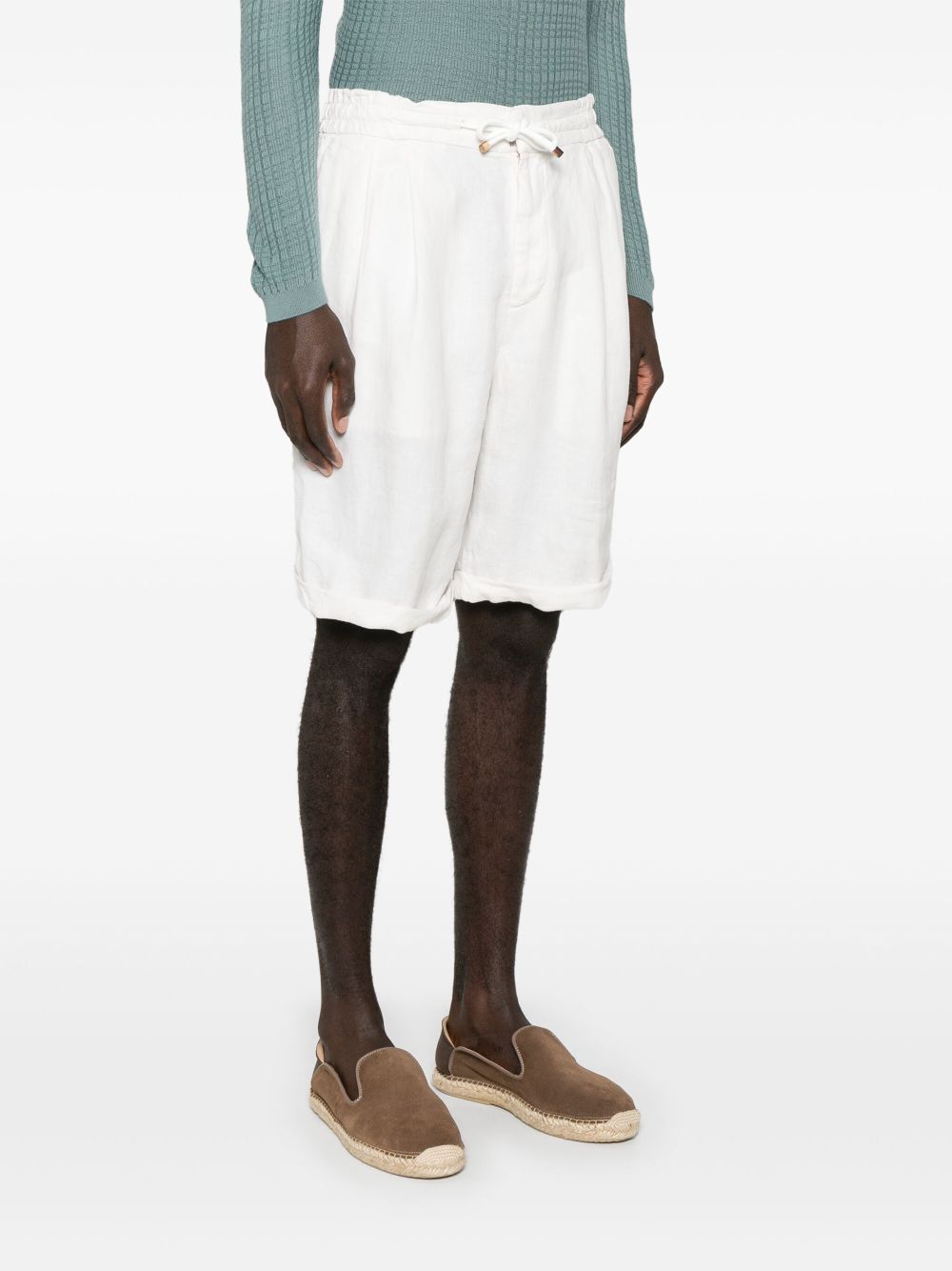 Brunello Cucinelli Cuffed Shorts White