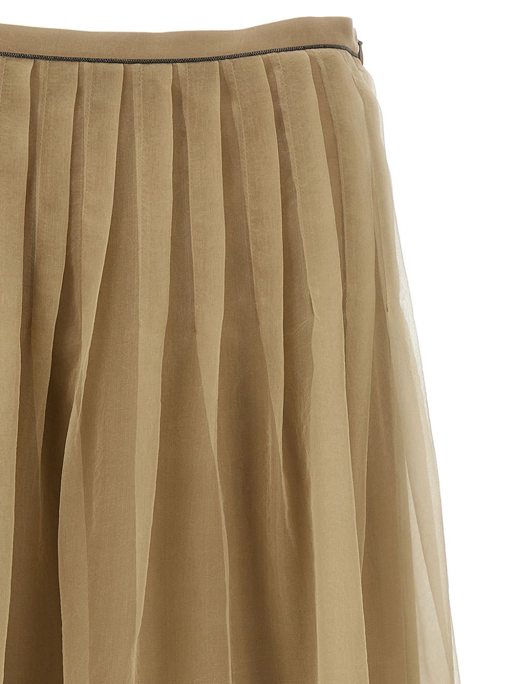 Brunello Cucinelli Tulle Skirt Beige