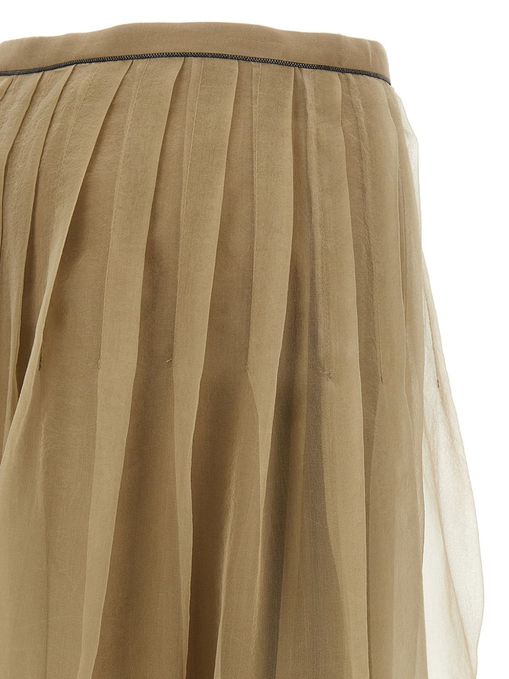 Brunello Cucinelli Tulle Skirt Beige