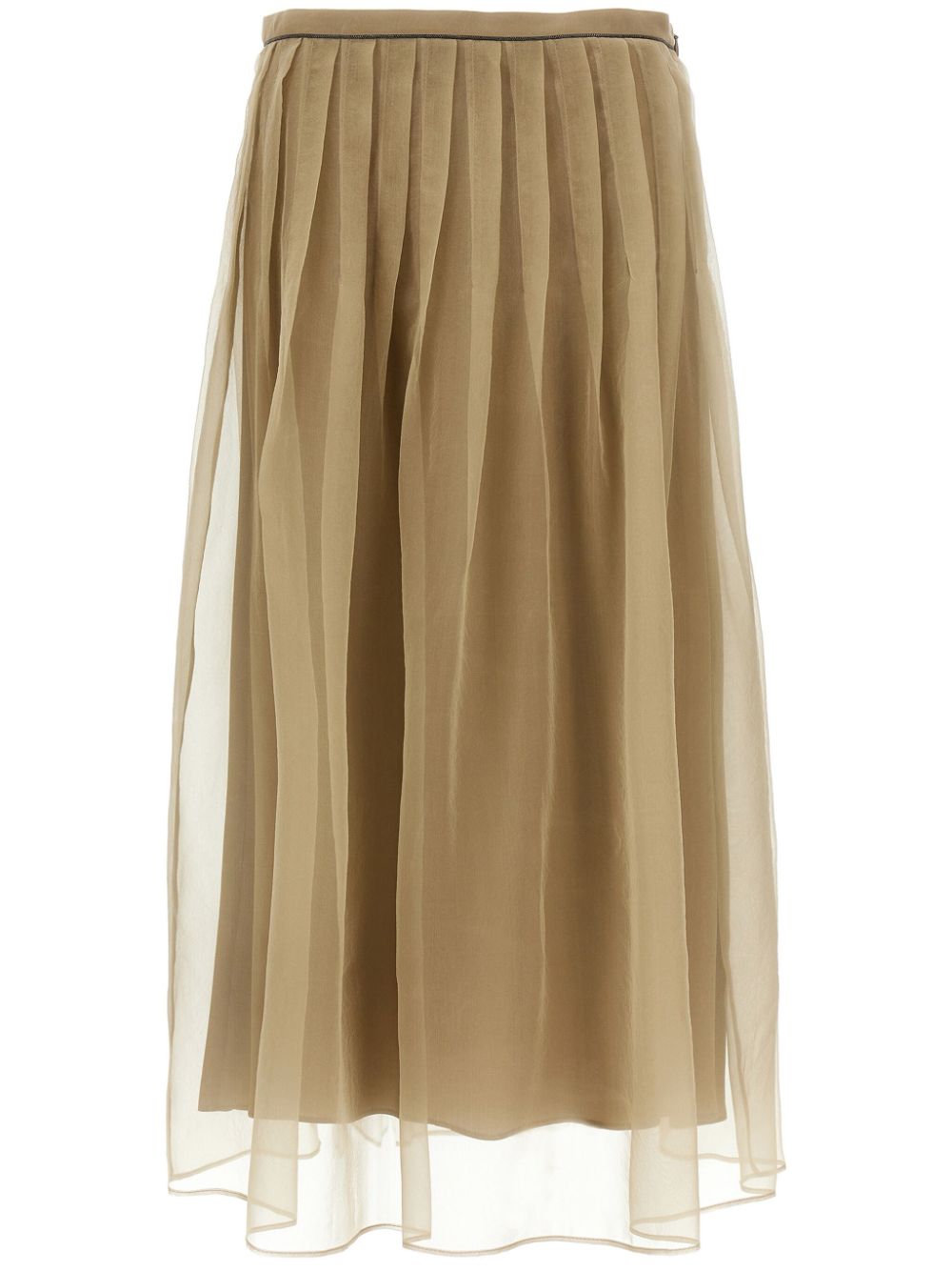 Brunello Cucinelli Tulle Skirt Beige