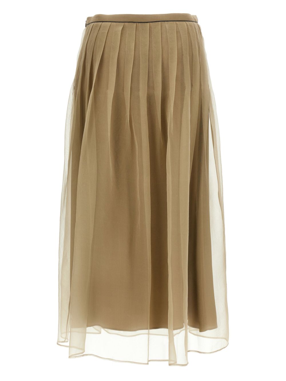 Brunello Cucinelli Tulle Skirt Beige