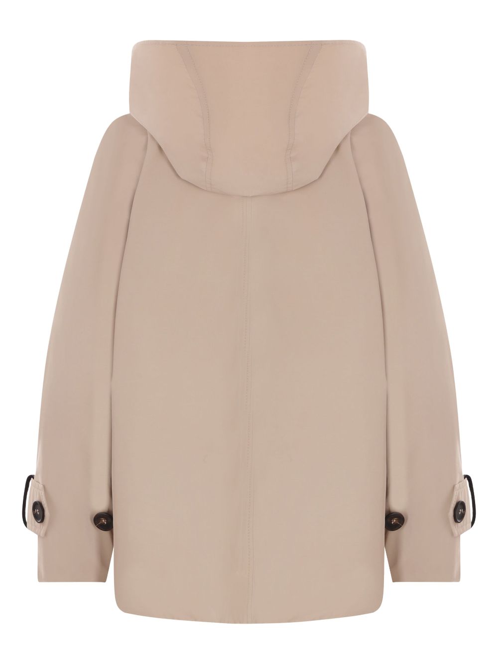 Brunello Cucinelli Hooded Double Breasted Coat Beige