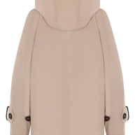 Brunello Cucinelli Hooded Double Breasted Coat In Beige