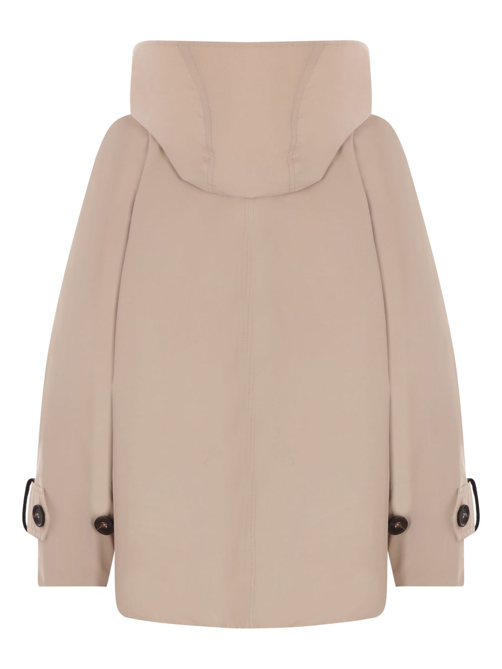 Brunello Cucinelli Hooded Double Breasted Coat In Beige