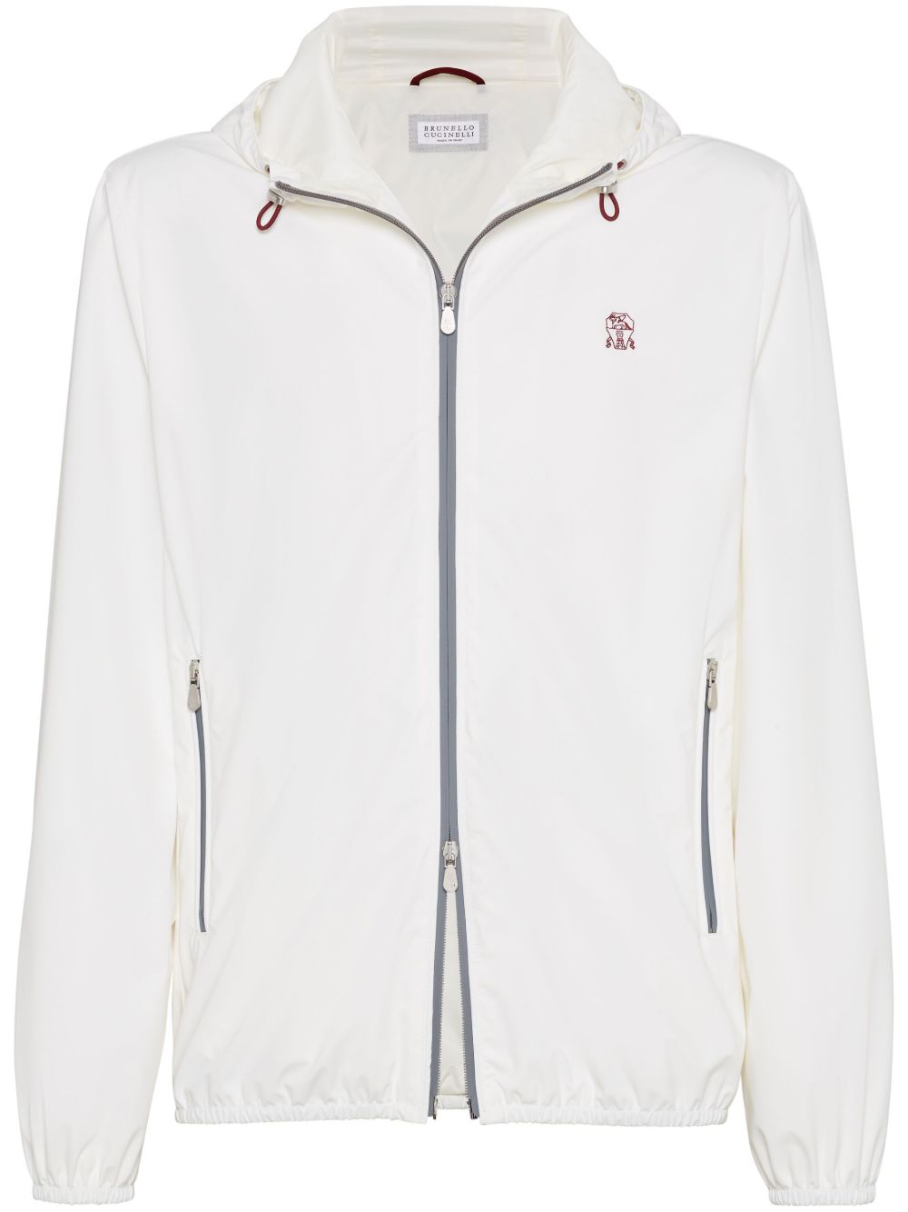 Brunello Cucinelli Nylon Hooded Jacket White