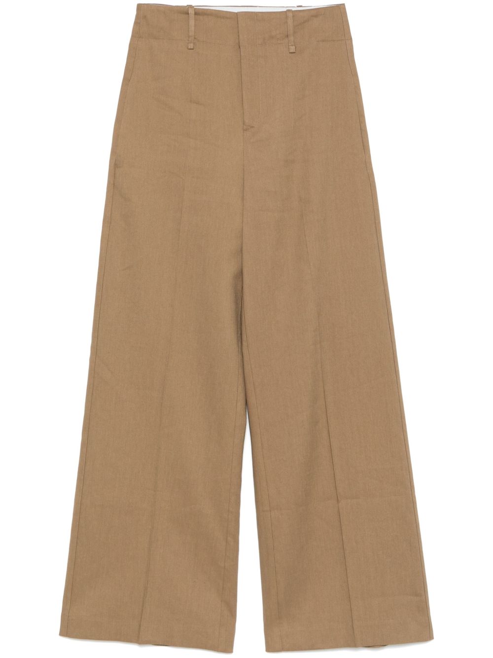 Alysi Linen Trousers In Brown