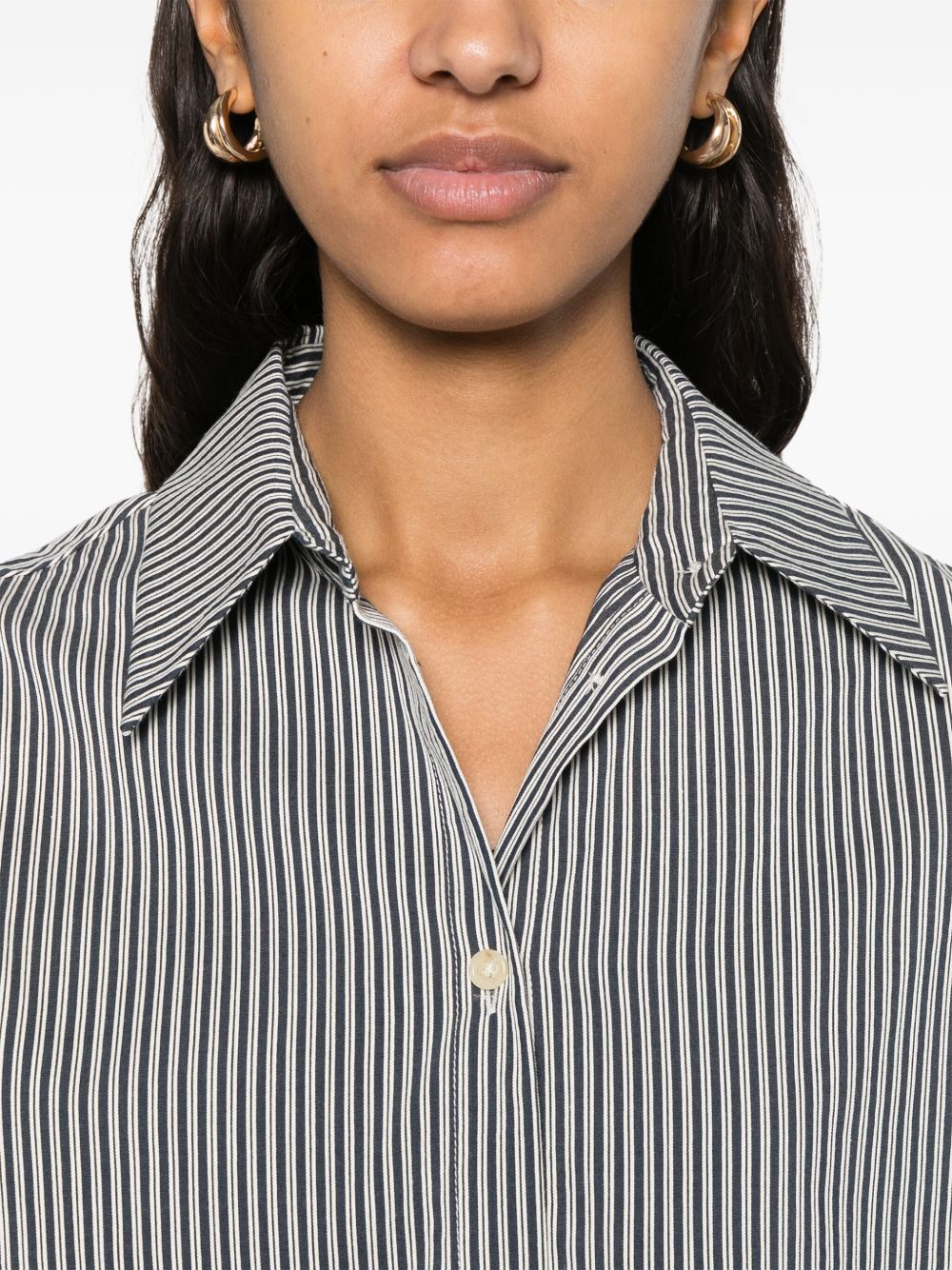 Alysi Sleeveless Striped Shirt In Blue