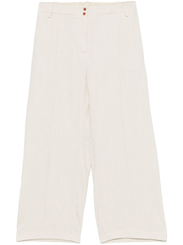 Alysi Pinstripe Trousers - White