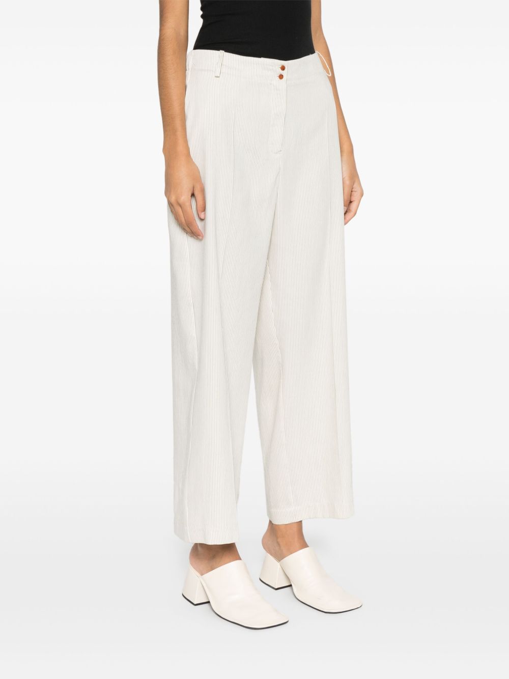 Alysi Striped Trousers White