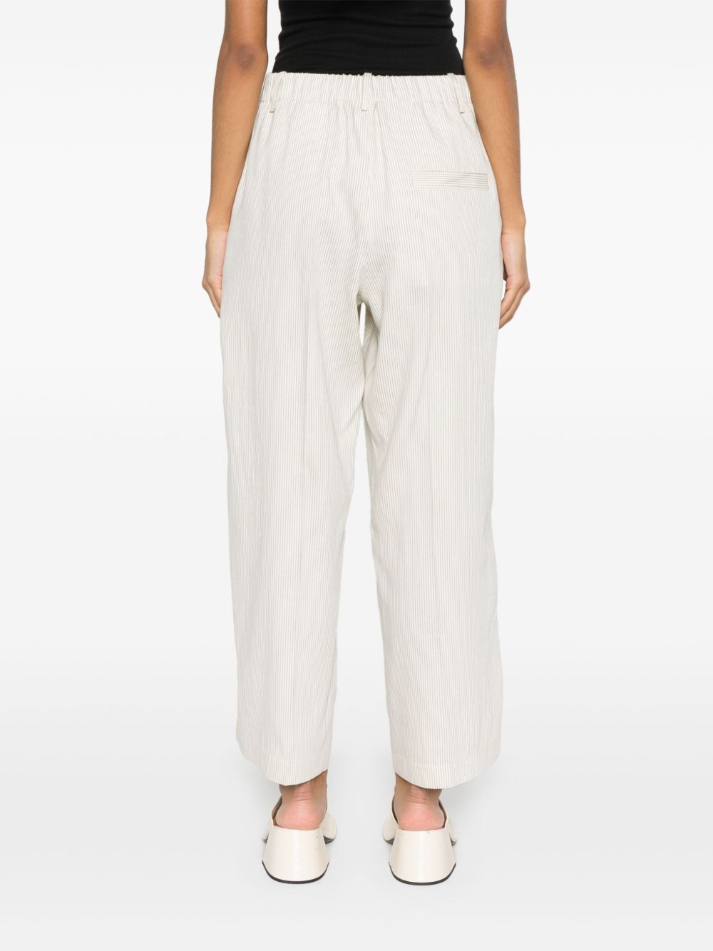 Alysi Striped Trousers White