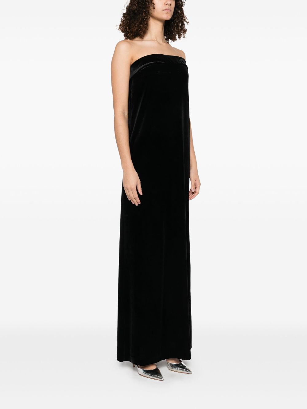 Norma Kamali Strapless Long Dress Black