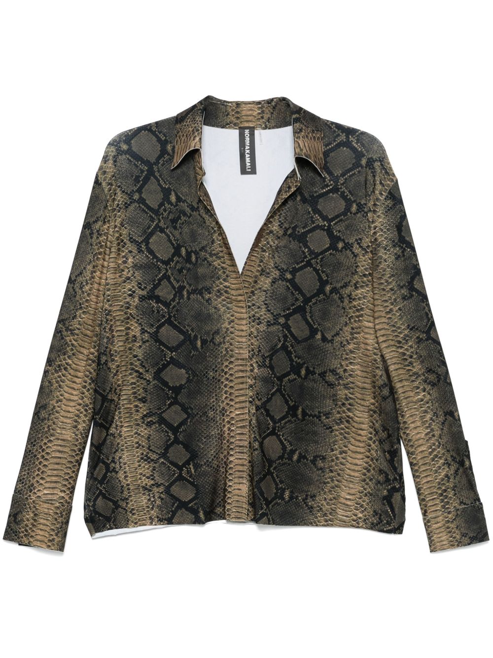 Norma Kamali Python Print Shirt MultiColour