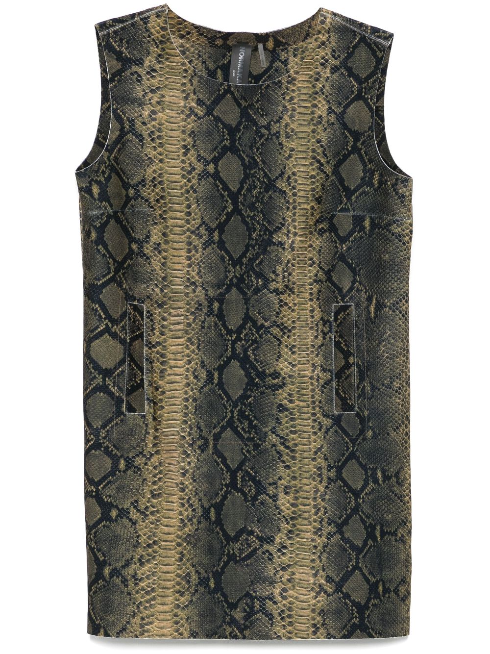 Norma Kamali Python Print Mini Dress MultiColour