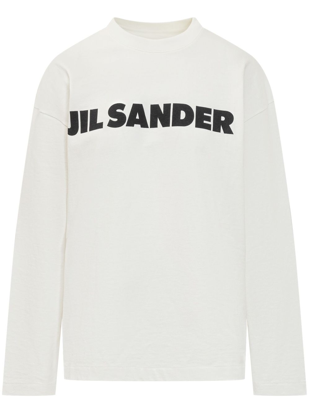 Jil Sander Logo Print Long Sleeved T-shirt White