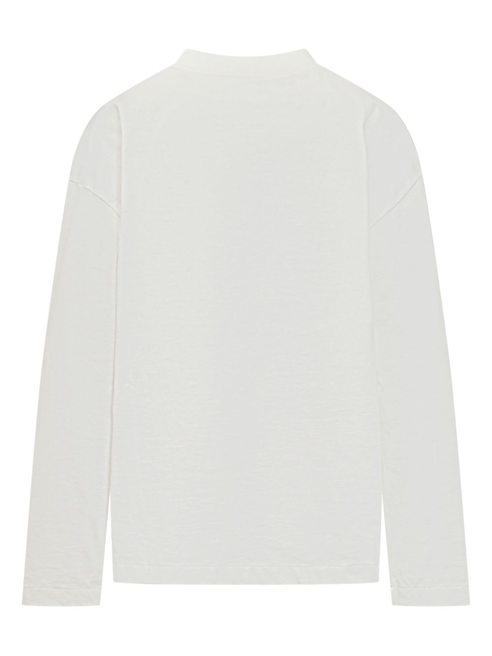 Jil Sander Logo Print Long Sleeved T-shirt White