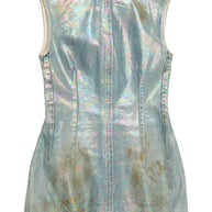 Acne Studios Coated Denim Dress Blue