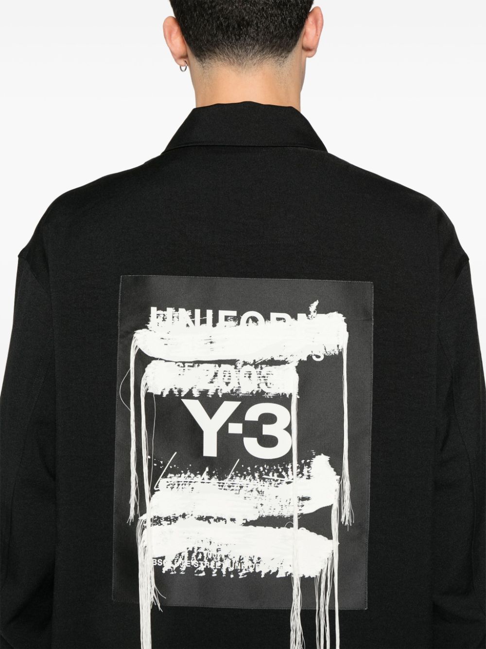 Y-3 Coats Sport Uniform Patch Coach Jacket Black