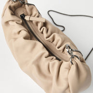 Brunello Cucinelli Soft Leather Shoulder Bag In Beige