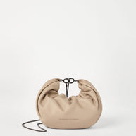 Brunello Cucinelli Soft Leather Shoulder Bag In Beige