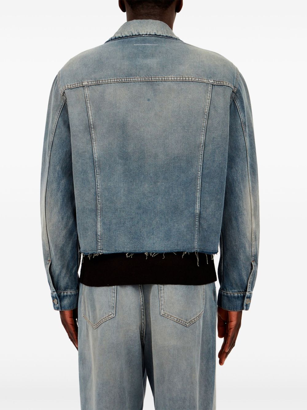 MM6 Maison Margiela Washed Denim Jacket Clear Blue