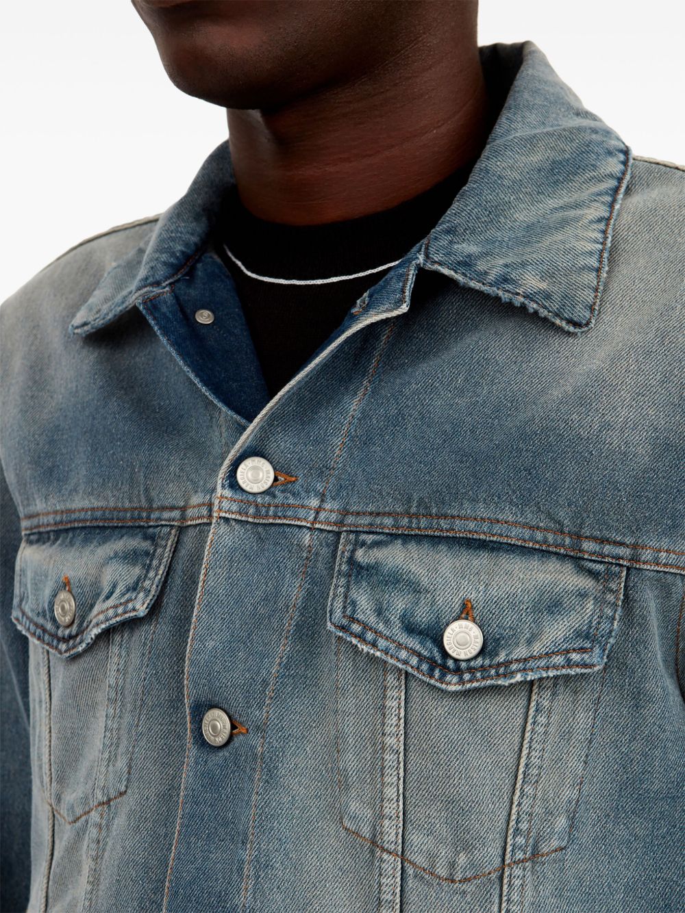 MM6 Maison Margiela Washed Denim Jacket Clear Blue