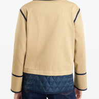 Fay Stretch Gabardine Caban Jacket - Beige