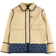 Fay Stretch Gabardine Caban Jacket - Beige