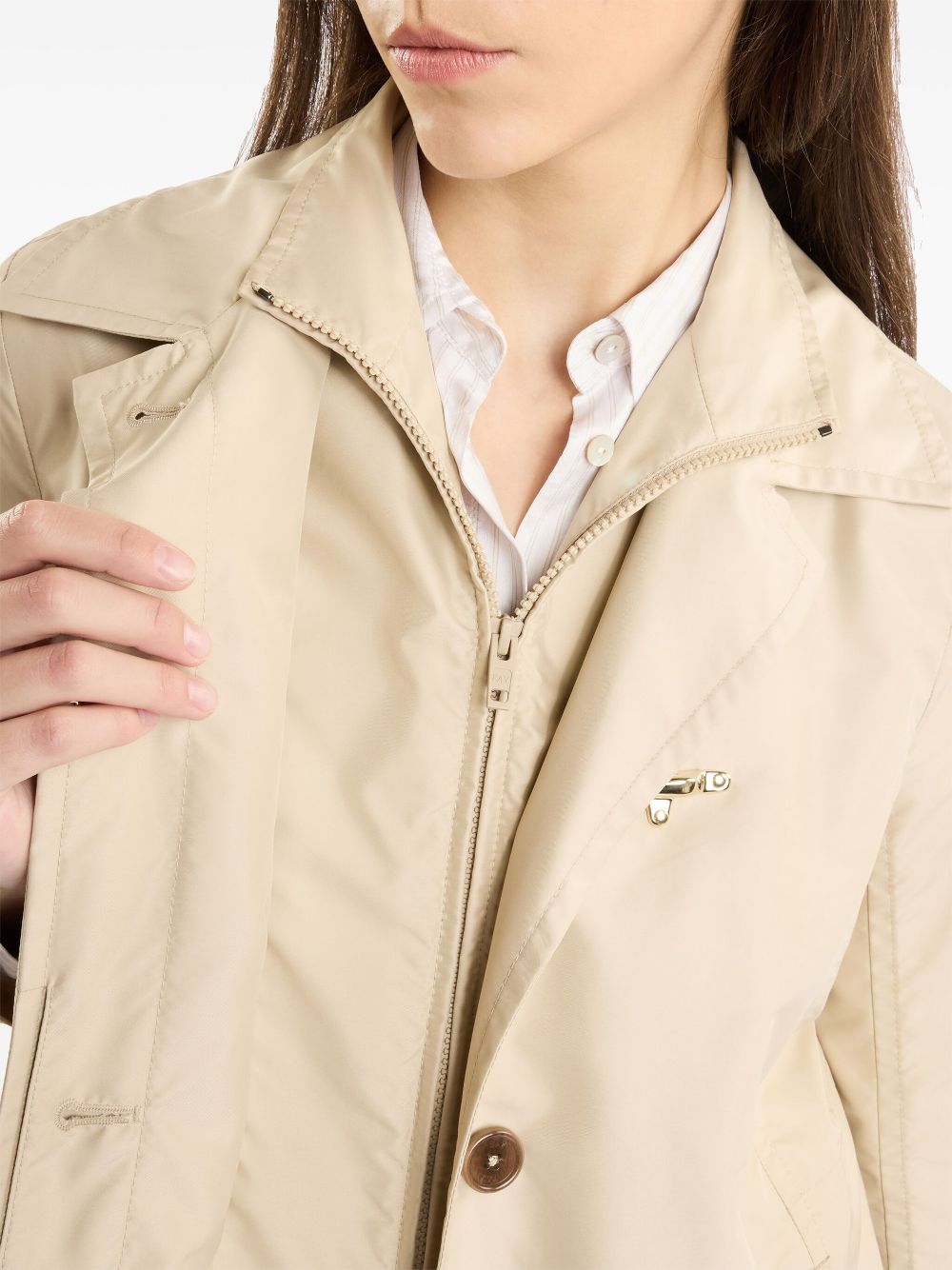 Fay Popeline Morning Coat - Beige