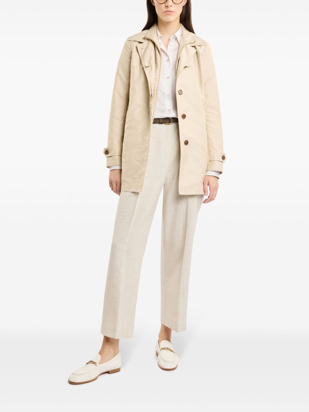 Fay Popeline Morning Coat - Beige