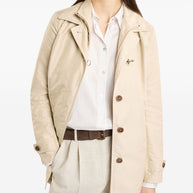 Fay Popeline Morning Coat - Beige