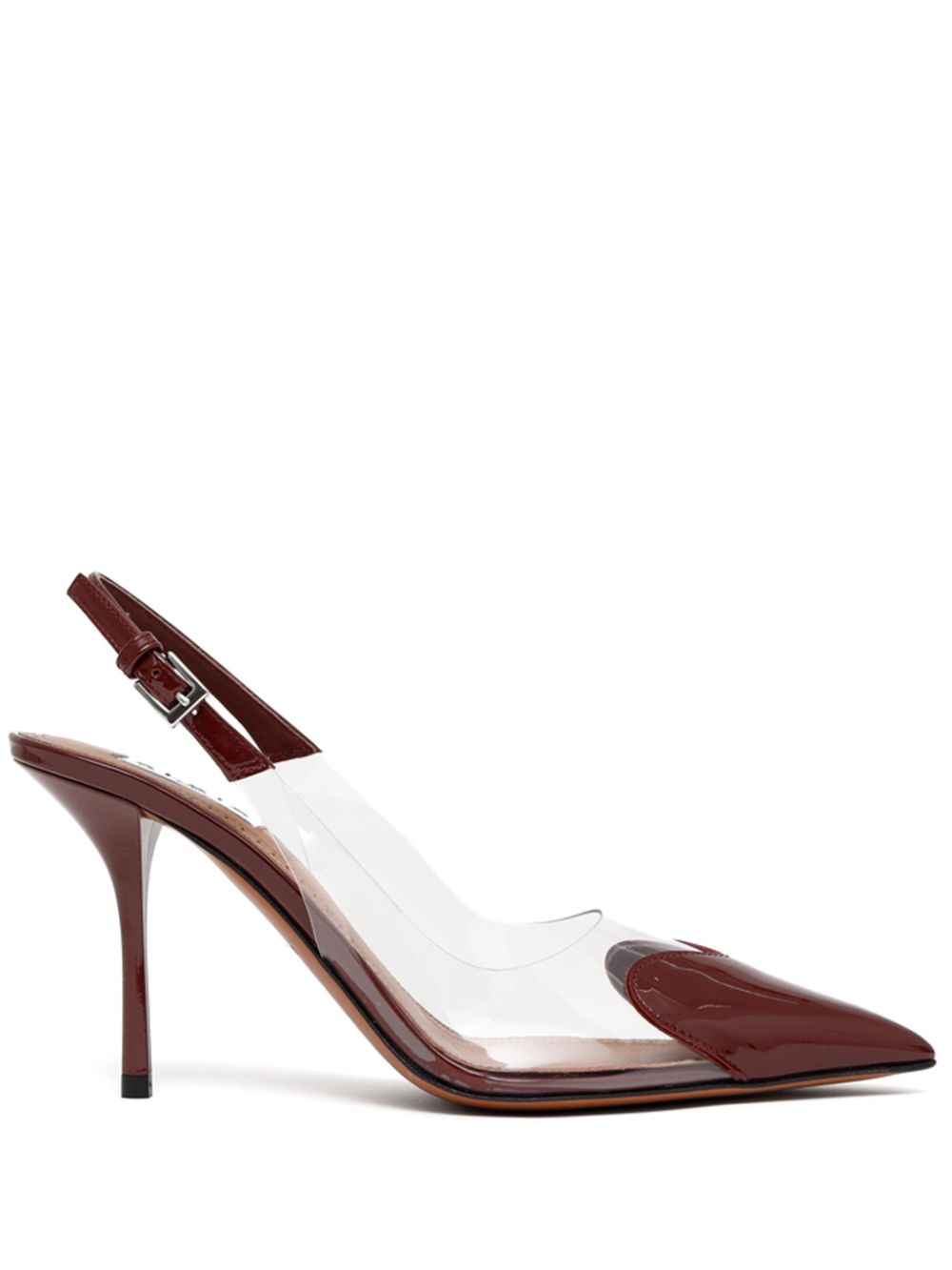 Alaia Le Coeur Bordeaux Patent Leather High Slingback