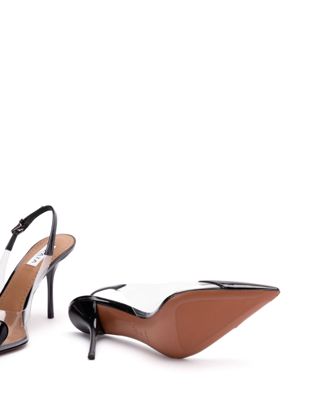 Alaia Le Coeur Black Patent Leather High Slingback