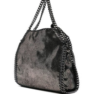 Stella McCartney Silver Falabella Mini Metallic Tote Bag