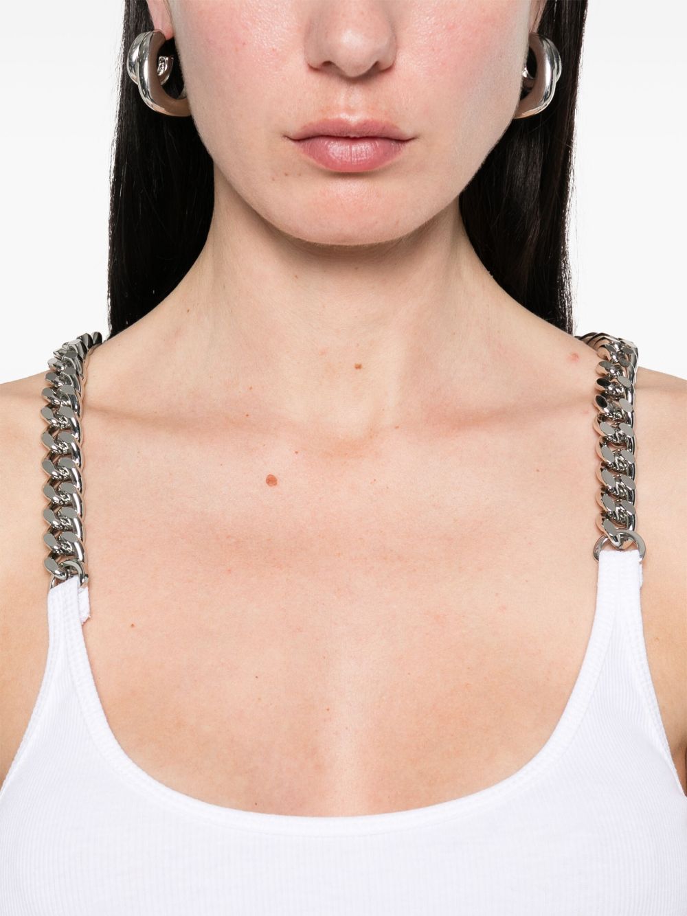 Stella McCartney White Chainlink Tank Top