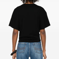 Stella McCartney Black Tie Front Graphic T-shirt