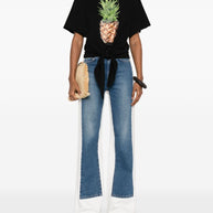 Stella McCartney Black Tie Front Graphic T-shirt
