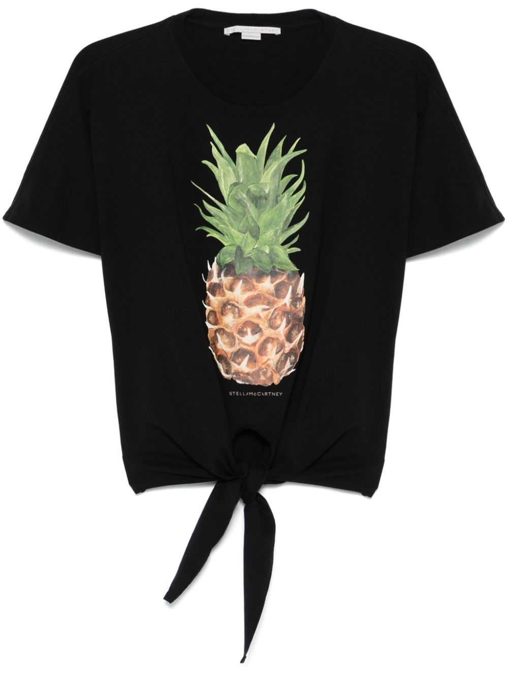 Stella McCartney Black Tie Front Graphic T-shirt