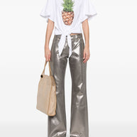 Stella McCartney White Tie Front Graphic T-shirt