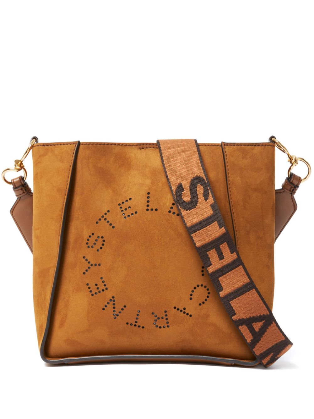 Stella McCartney Leather Brown Logo Crossbody Bag