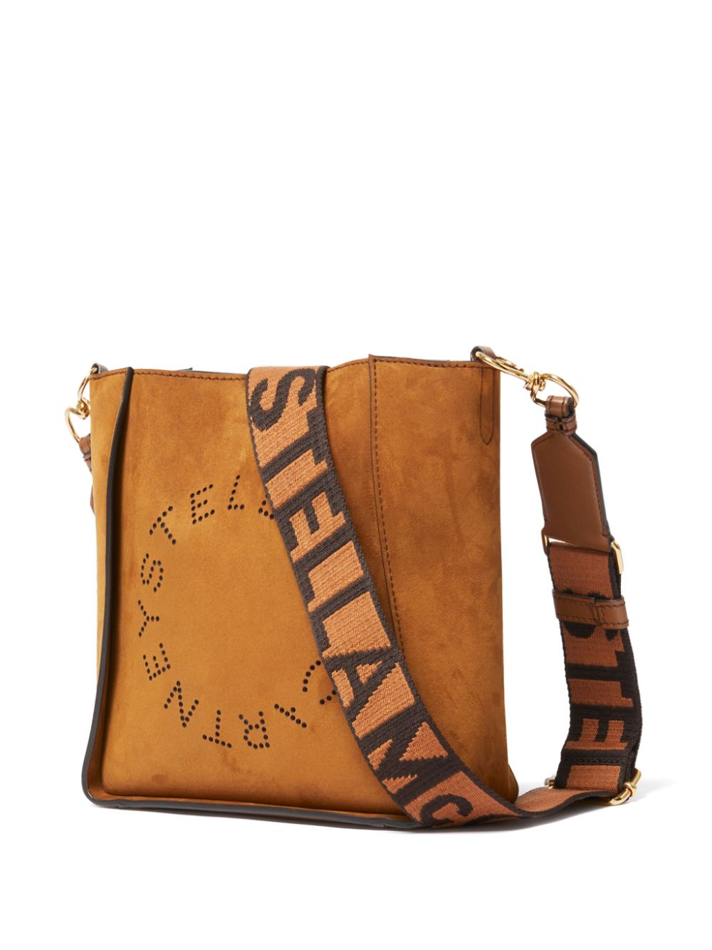 Stella McCartney Leather Brown Logo Crossbody Bag