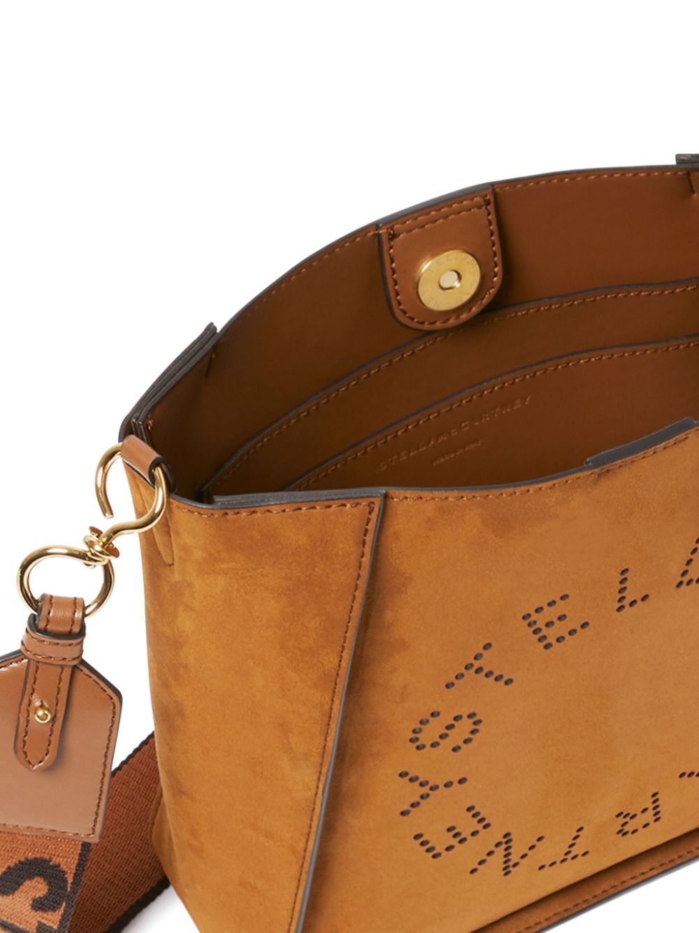 Stella McCartney Leather Brown Logo Crossbody Bag